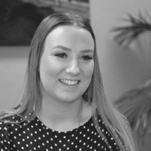 Black and white photo of Alana Homes